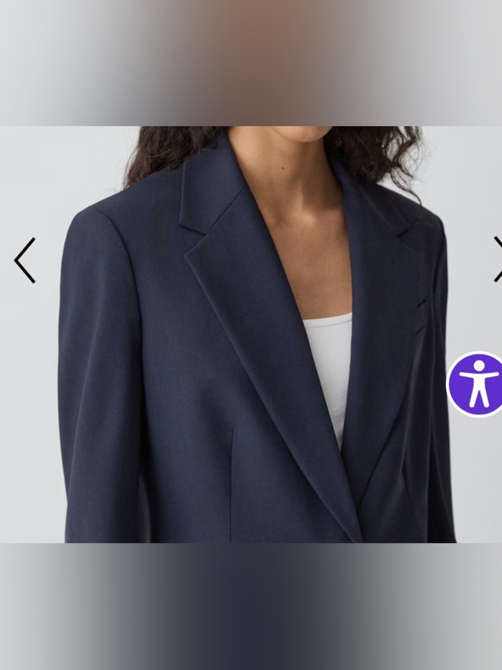 Theory Lynnia 3 Button Good Wool Blazer in Nocturne Blue size 14